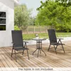 Hivvago Patio Folding Dining Chairs Set Of 2 With 7-level Adjustable High Backrest-black