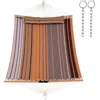 Hivvago Patio Hammock Foldable Portable Swing Chair Bed With Detachable Pillow In Brown