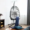 Hivvago Patio Hanging Egg Chair With Stand Waterproof Cover And Folding Basket-gray