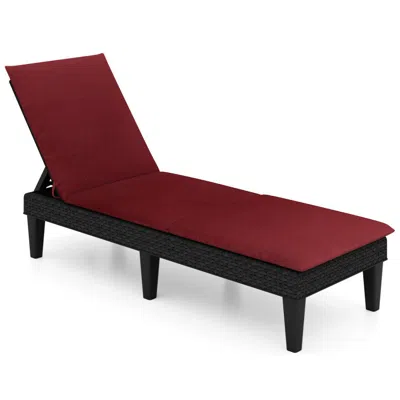 Hivvago Patio Lounge Chair 3-position Adjustable Backrest And Cushion