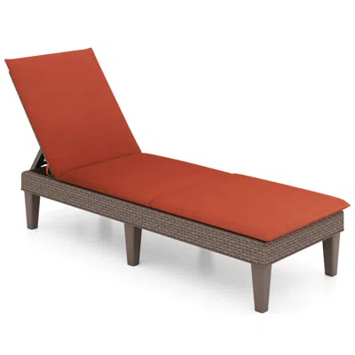 Hivvago Patio Lounge Outdoor Recliner Chair With Cushion 3-position Adjustable Backrest