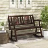 Hivvago Patio Rocking Bench Double Rocker Chair With Ergonomic Seat 2-person Loveseat