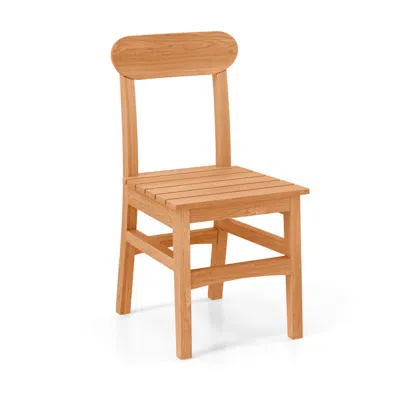 Hivvago Patio Teak Wood Chair In Neutral