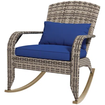 Hivvago Patio Wicker Adirondack Chair In Multi