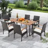 Hivvago Patio Wicker Chair Set Of 2 With Soft Zippered Cushion