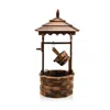Hivvago Patio Wooden Water Fountain With Electric Pump-brown