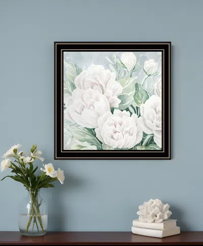 Hivvago Peaceful Peonies In Full Bloom Black Framed Print Wall Art