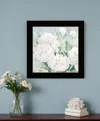 Hivvago Peaceful Peonies In Full Bloom Black Framed Print Wall Art In Black