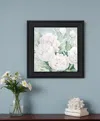 Hivvago Peaceful Peonies In Full Bloom Black Framed Print Wall Art In Black
