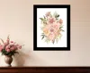 Hivvago Peachy Petals Black Framed Print Wall Art In Multi