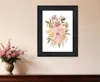 Hivvago Peachy Petals Black Framed Print Wall Art In Black