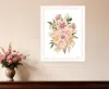 Hivvago Peachy Petals White Framed Print Wall Art In White