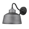 Hivvago Pebbled Gray Bowl Shape Outdoor Wall Light