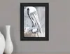 Hivvago Pelican Black Framed Print Wall Art In Neutral