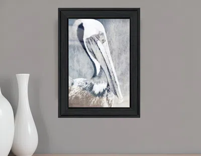 Hivvago Pelican Black Framed Print Wall Art In Neutral