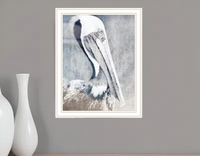 Hivvago Pelican White Framed Print Wall Art