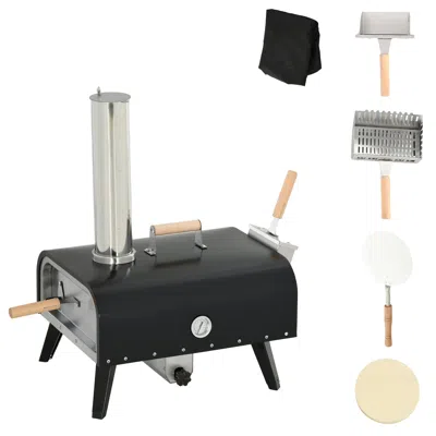 Hivvago Pellet Pizza Oven For Backyard With 12" Stone And Cover