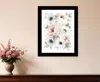 Hivvago Peony Floral Block Black Framed Print Wall Art In White
