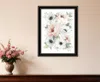 Hivvago Peony Floral Block Black Framed Print Wall Art