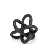 Hivvago Petite Black Metal Chain Link Sculpture In Black