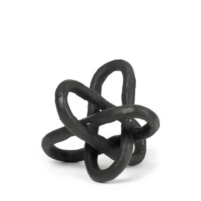 Hivvago Petite Black Metal Chain Link Sculpture