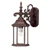 Hivvago Petite Brown Domed Hanging Glass Lantern Wall Light In Brown