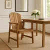 Hivvago Pima Outdoor Dining Chair Set Of 2, H Frame, Adirondack Brown Acacia Wood In Brown