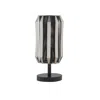 Hivvago Pin 14 Inch Table Lamp, Accent Cylinder Metal Shade, Round Base, Black In Black