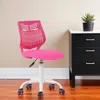 Hivvago Pink And White Adjustable Height Swivel Rolling Office Chair In Pink