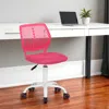Hivvago Pink And White Adjustable Height Swivel Rolling Office Chair In Pink
