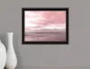 Hivvago Pink Beach Emotions Black Framed Print Wall Art In Pink