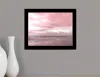Hivvago Pink Beach Emotions Black Framed Print Wall Art In Black