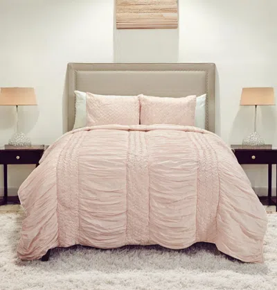Hivvago Pink Geometric King Quilt