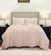 Hivvago Pink Geometric Twin Quilt In Pink