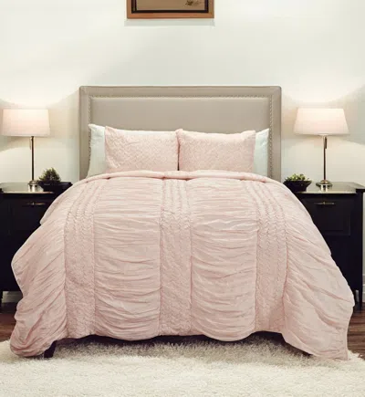 Hivvago Pink Geometric Twin Quilt