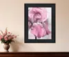 Hivvago Pink Iris Black Framed Print Wall Art In White