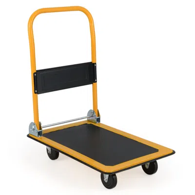 Hivvago Platform Cart Dolly Foldable Warehouse Push Hand Truck In Black