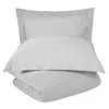 Hivvago Platinum King Cotton Washable Duvet Cover Set In White