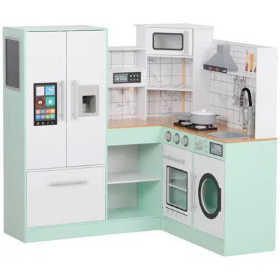 Hivvago Play Kitchen Set With Stove, Microwave, And Chalkboard