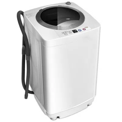 Hivvago Portable 7.7 Lbs Automatic Laundry Washing Machine With Drain Pump In White
