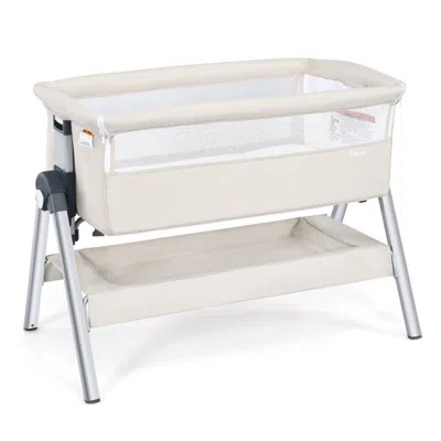 Hivvago Portable Baby Bedside Sleeper With Adjustable Heights And Angle In Neutral