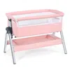 Hivvago Portable Baby Bedside Sleeper With Adjustable Heights And Angle-pink