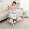 Hivvago Portable Bedside Sleeper For Baby With 7 Adjustable Heights-gray