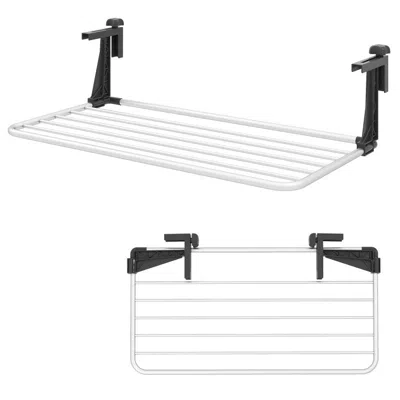 Hivvago Portable Clothes Drying Rack Aluminum Towel Rack With Adjustable And Foldable Brackets
