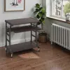 Hivvago Portable Computer Desk With Keyboard Pull-out, Mouse Tray, And Storage Platform In Brown