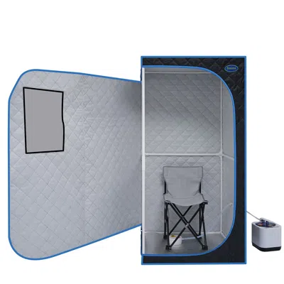 Hivvago Portable Full Size Steam Sauna Tent - Black In Gray