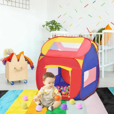 Hivvago Portable Kid Play House Toy Tent With 100 Balls In Multi