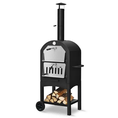 Hivvago Portable Outdoor Pizza Oven With Pizza Stone And Waterproof Cover