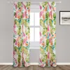 Hivvago Porto 84 Inch Panel Window Curtains, Tropical Palm Leaves, Green And Blue In Multi