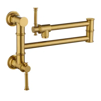 Hivvago Pot Filler Faucet Wall Mount Pot Filler Faucet - Gold In Black